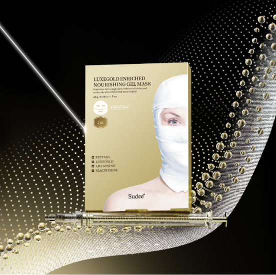 Sudee Luxegold Eninched Nourishing Gel Mask &mdash; гідрогелева маска з пептидами для інтенсивного живлення, сяйва та підтримки пружності шкіри, 25 г &times; 5 шт. SD-14 фото