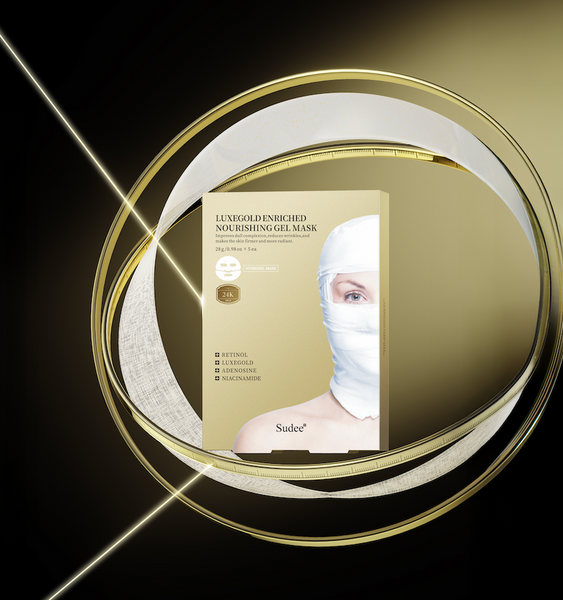 Sudee Luxegold Eninched Nourishing Gel Mask &mdash; гідрогелева маска з пептидами для інтенсивного живлення, сяйва та підтримки пружності шкіри, 25 г &times; 5 шт. SD-14 фото