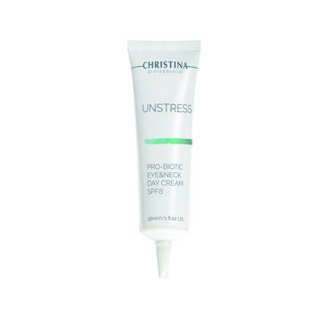 Christina Unstress Probiotic Day Cream For Eye and Neck SPF 8 - Денний крем для шкіри навколо очей та шиї CHR761 фото