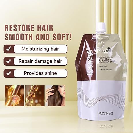 Колагенова маска для волосся (м'яка упаковка) - Karseell Maca Essence Repair Collagen, 500 мл К-005 фото